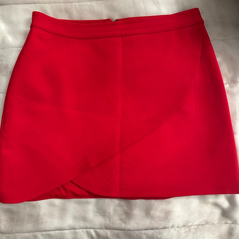 Alice + Olivia Vibrant Red Mini Skirt